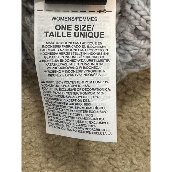 NWT The North Face W Oh Mega Fur Pom Lined Women’s Beanie Hat, Dusty Periwinkle - Picture 7 of 9